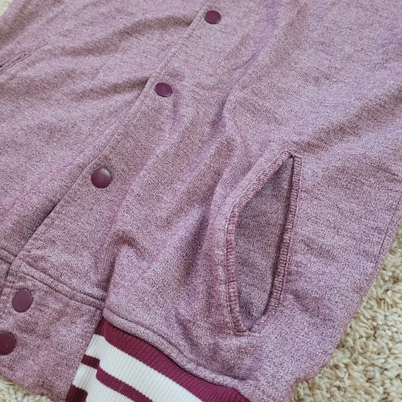 Trademark Brooklyn Cloth Burgundy Varsity Jacket Mens M Retro 90s Streetwear - Picture 8 of 14